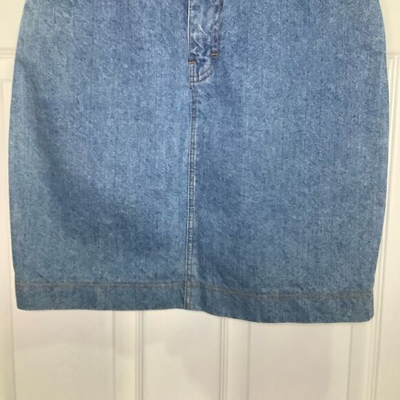 VINTAGE Y2K Gloria Vanderbilt Jean mini skirt Sz 6 - Picture 5 of 10